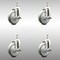 Service Caster 5 Inch 316SS Gray Polyurethane Swivel 10mm Threaded Stem Caster Set Brake SCC-SS316TS20S514-PPUB-TLB-M1015-4 - alternate 2